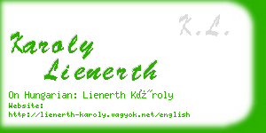 karoly lienerth business card